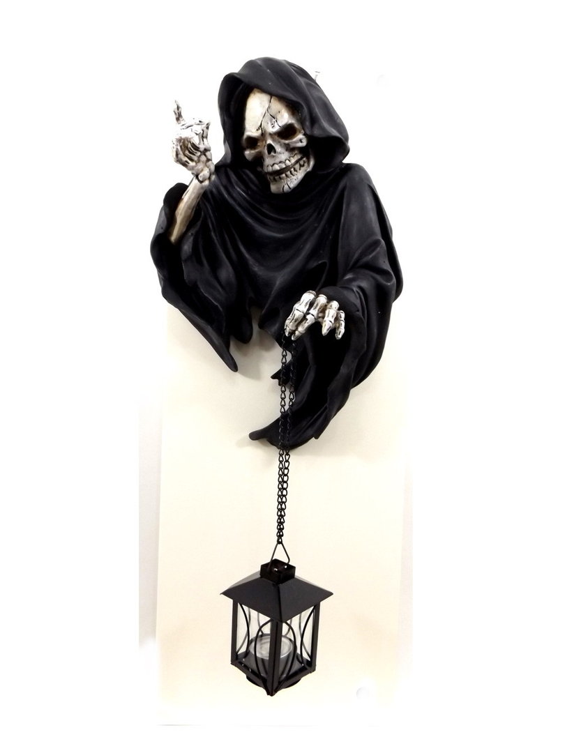 Skull Reaper Totenkopf Skelett Totenschädel Halloween Gothic Wanddekoration 9618