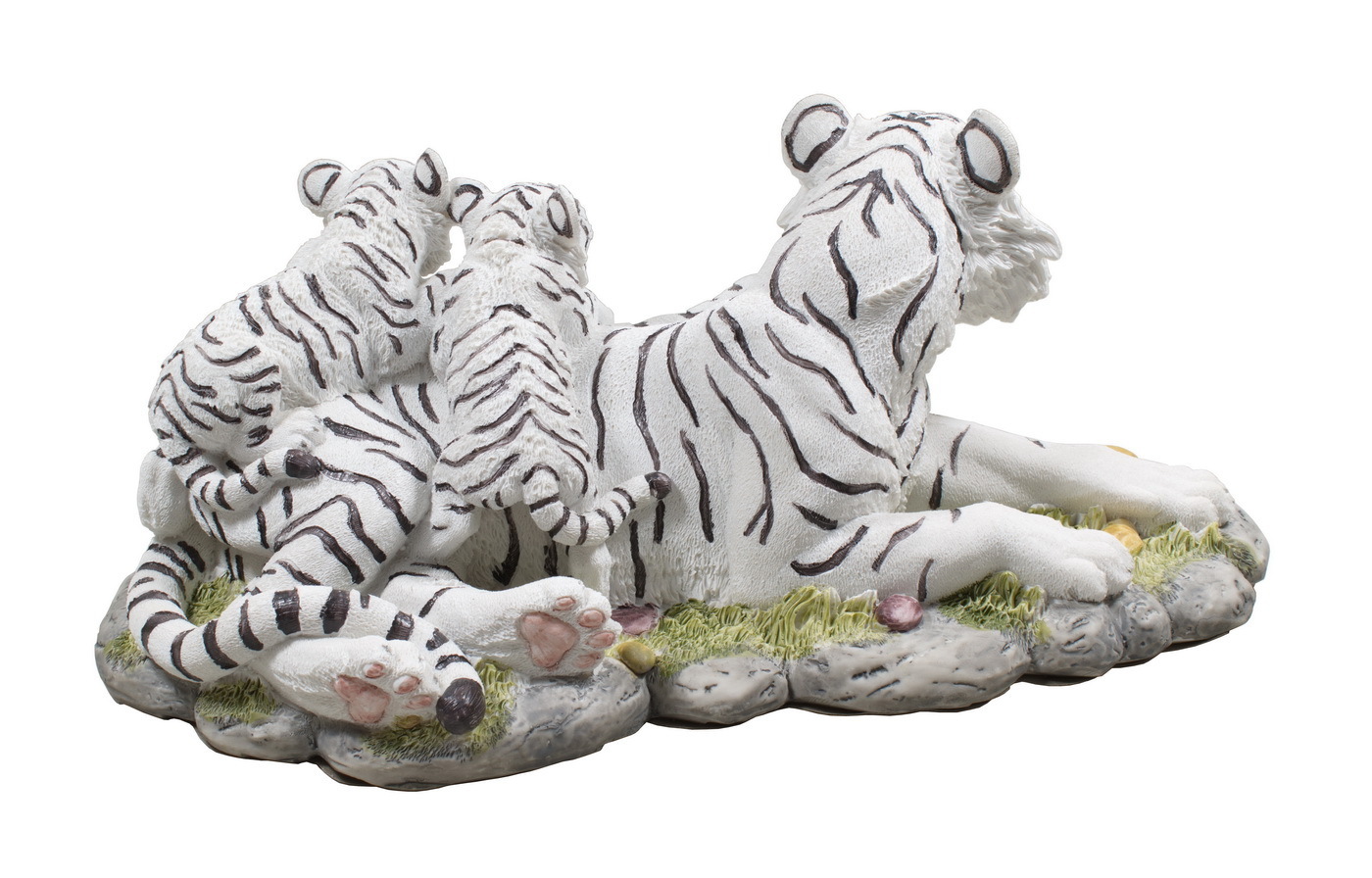 Baby sitzend Tigerbaby Tigerjunges Raubtier Deko Weiße Tiger Figur 
